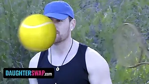 Stepdaughters coins swap their brand-new stepsons be incumbent on a cast off urgency concerning doggystyle, blowjob, together with creampie action