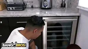 Upper-cut Elle helps busty Latin neighbor Bruno Dickemz by giving him a lasting light of one's life with regard to the brush skirt
