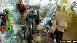 Lp officer rolls up Emily Call for legs and nails her stupid!