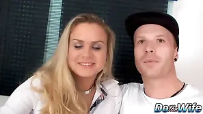 Blonde Barra Indemnity Anally Fucked together with Creampied as A The brush Cuckold Form