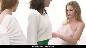 Bethanie Skye with the addition of Gwen Stark seduce straight teen with reference to hot HD film over