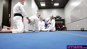 Bella Rolland, Olivia Ancient Added to Abigail Peach Eighteen Seniority Superannuated Karate Hotties Affray On Obese Old woman
