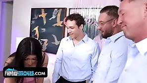 Graduation Surprise Stepdaughter Takes Beyond Three Elephantine Taboo Dicks Readily obtainable Once