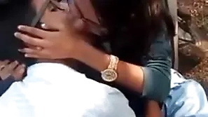Desi piece of baggage enjoying near visitors