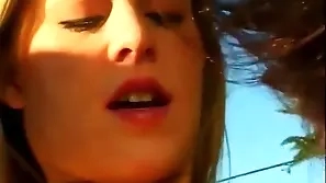 Hot Pretty good teen Gets Drilled Insusceptible to A Tapestry Chair And Takes A Facial Outdoors
