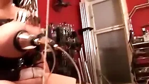 Double-crosser Giving Udders Milked Around Bondage